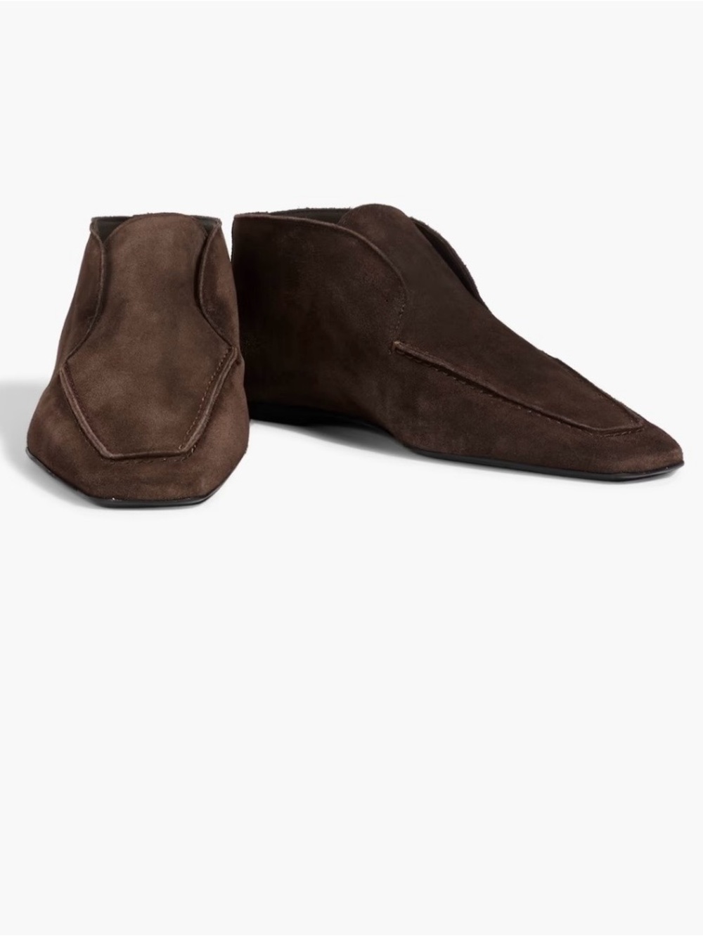 Toteme Brown Desert Suede Ankle Boots